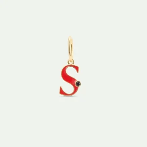 Pendentif lettre S rose