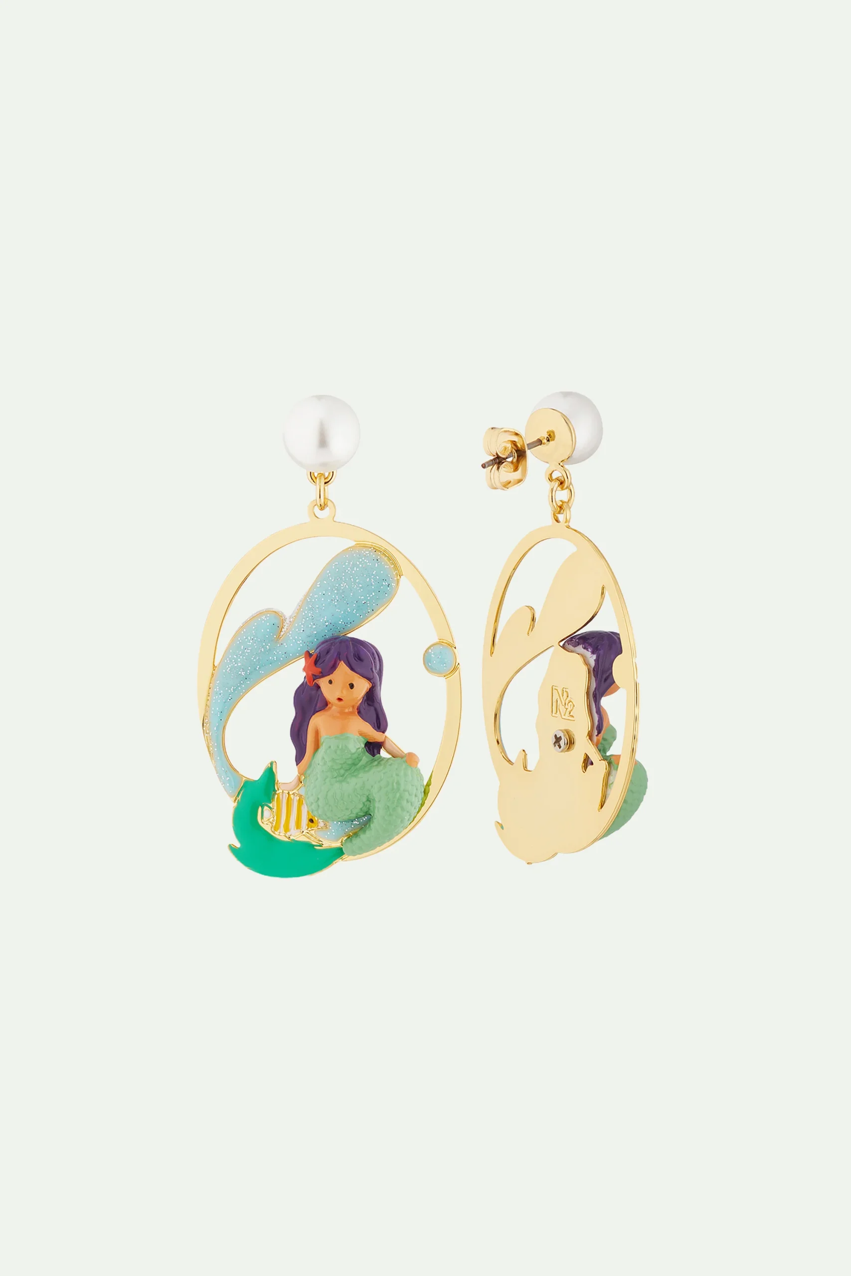 Boucles d'oreilles sirène et vague – Image 3