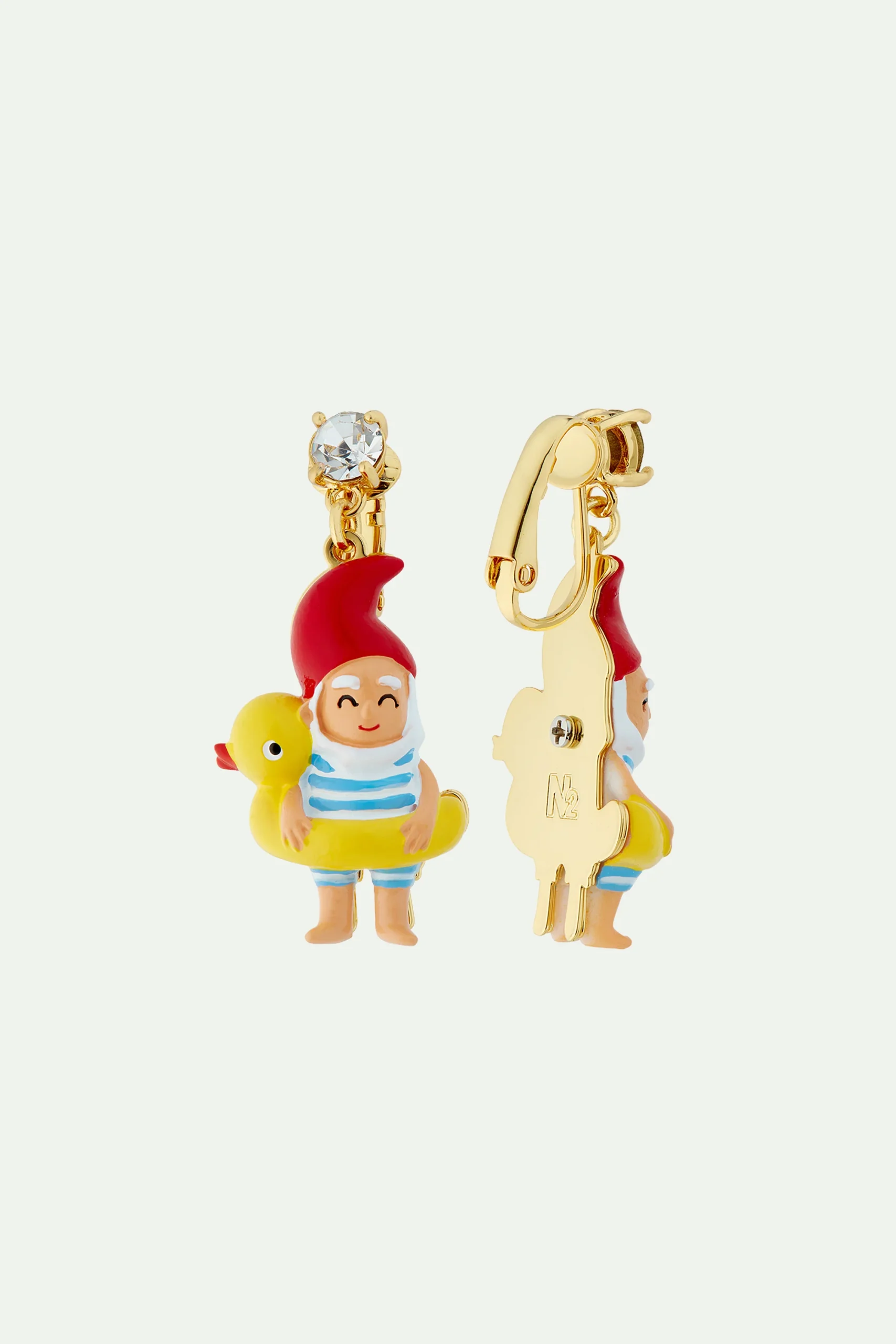 Boucles d'oreilles nain de jardin et bouée canard – Image 5