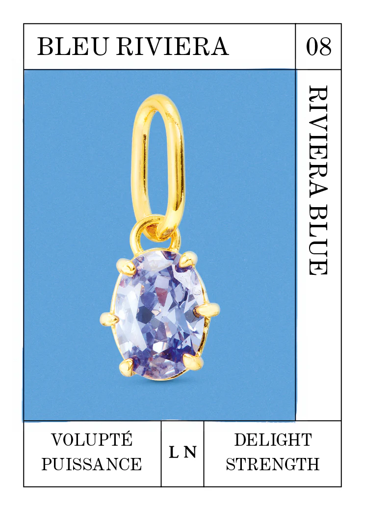 Pendentif pierre Bleu Riviera, Volupté et Puissance - Août – Image 2