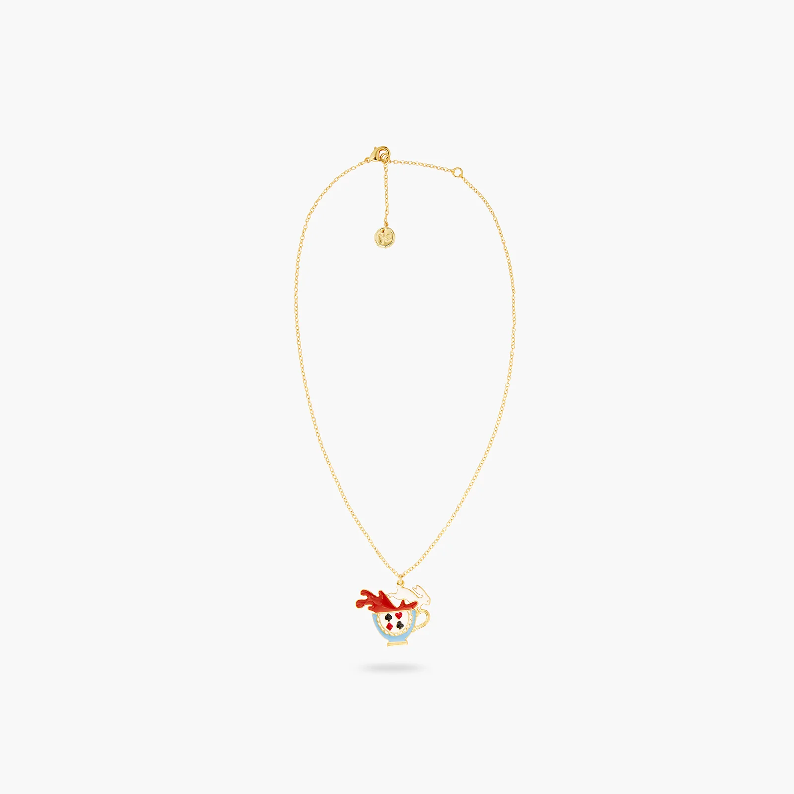 Collier pendentif tasse de thé et lapin blanc – Image 2