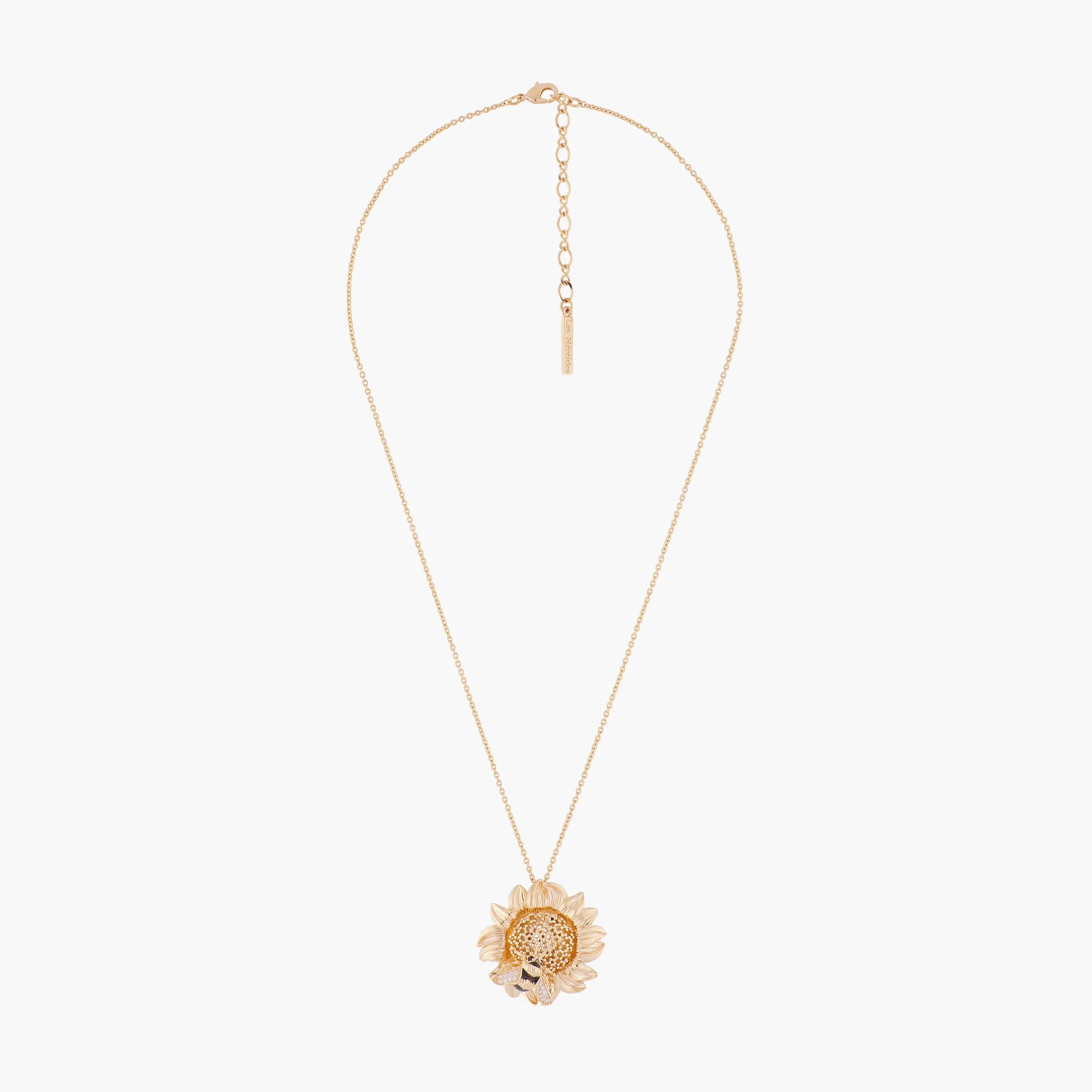 Collier pendentif tournesol et bourdon – Image 2