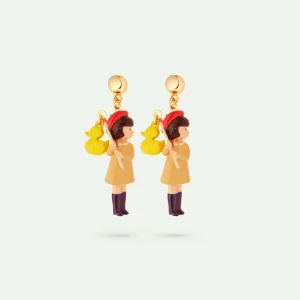 Boucles d'oreilles petite fille et pêche aux canards