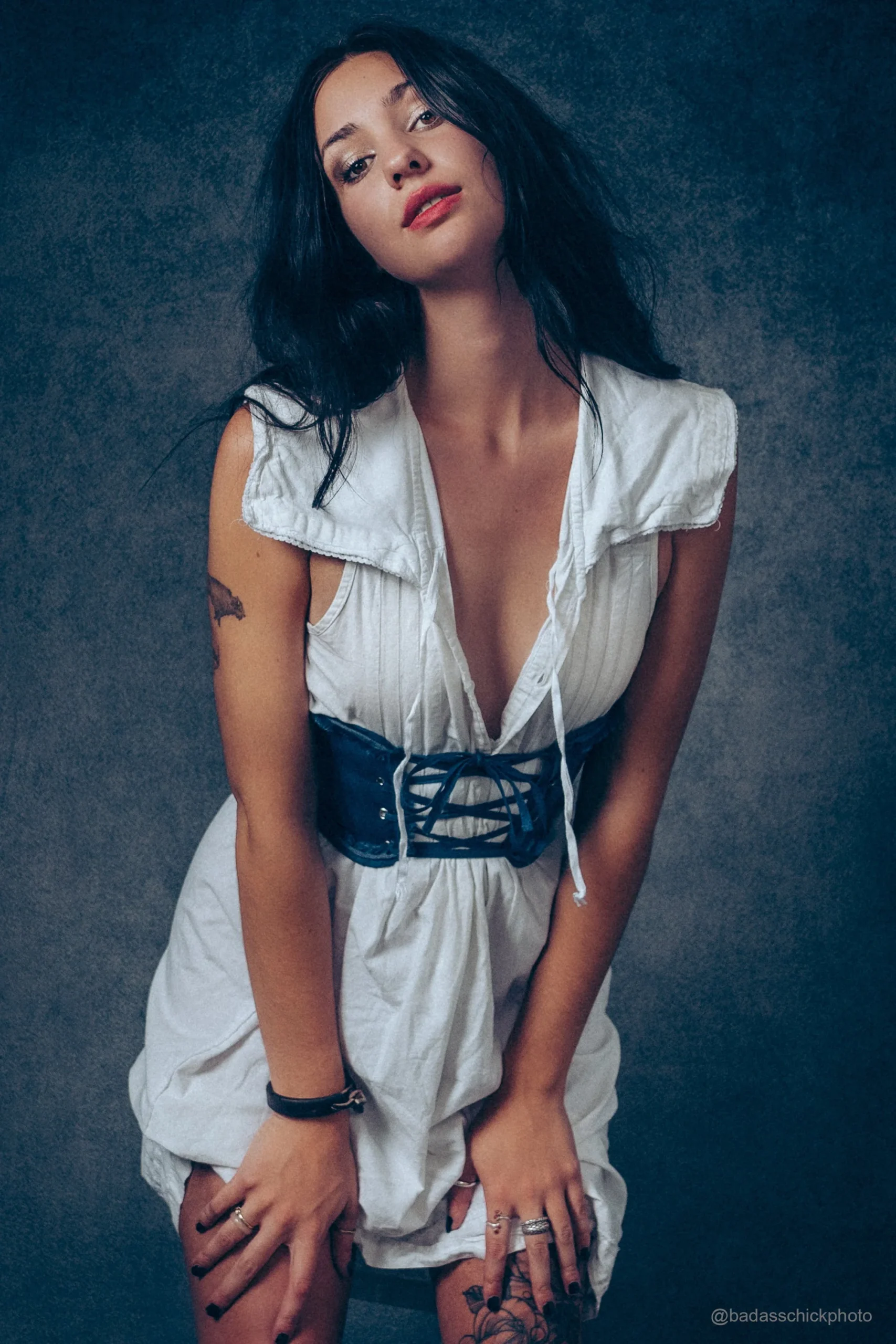 Denim Corset Inspired Front Tie Belt – Image 5