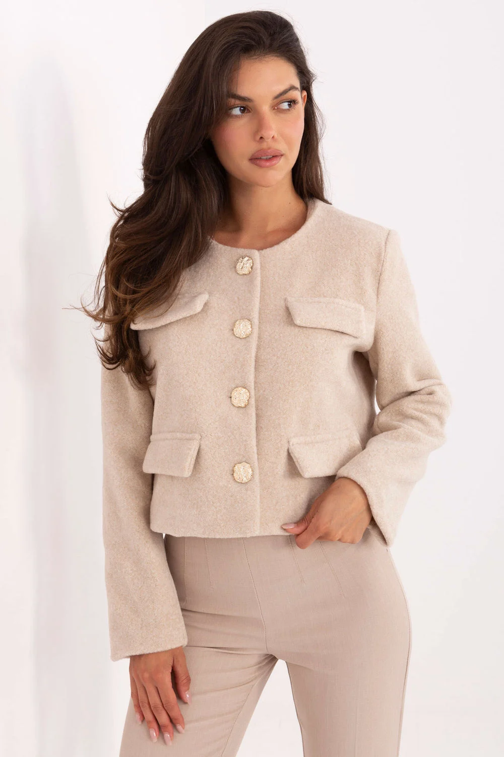 Blazer femme beige