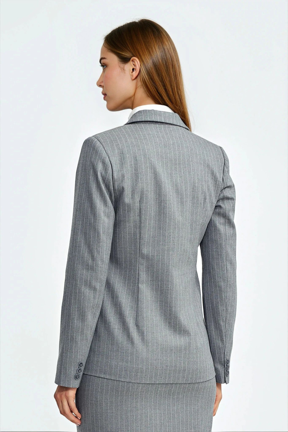 Blazer femme gris – Image 3