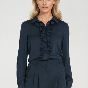 Chemise manche longue bleue marine