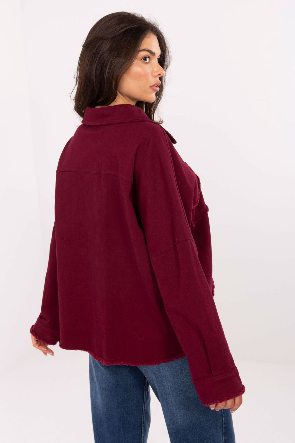 Chemise manche longue rouge – Image 3