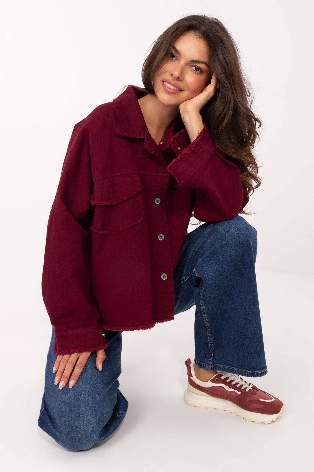 Chemise manche longue rouge – Image 4