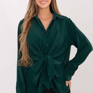 Chemise manche longue verte
