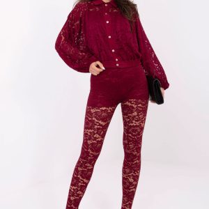 Legging long rouge