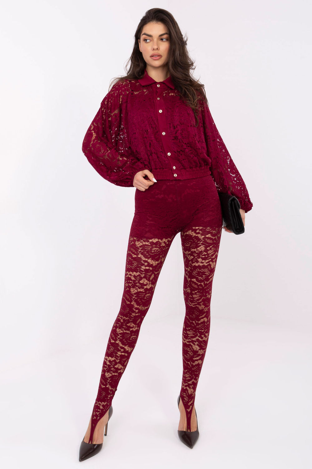 Legging long rouge