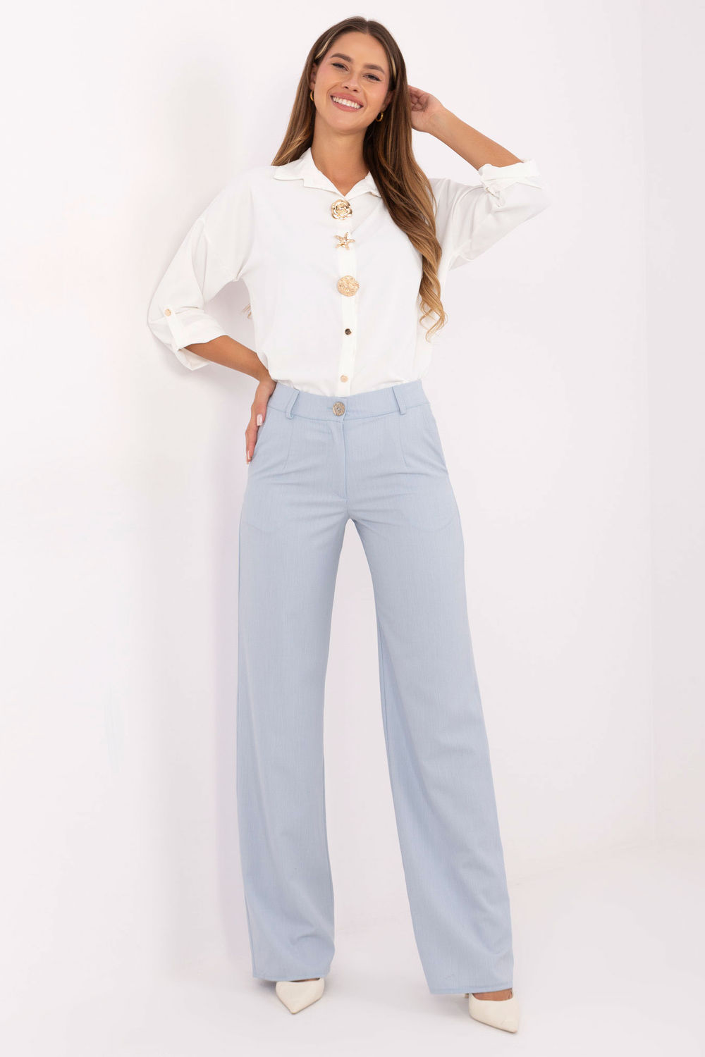 Pantalon femme bleu