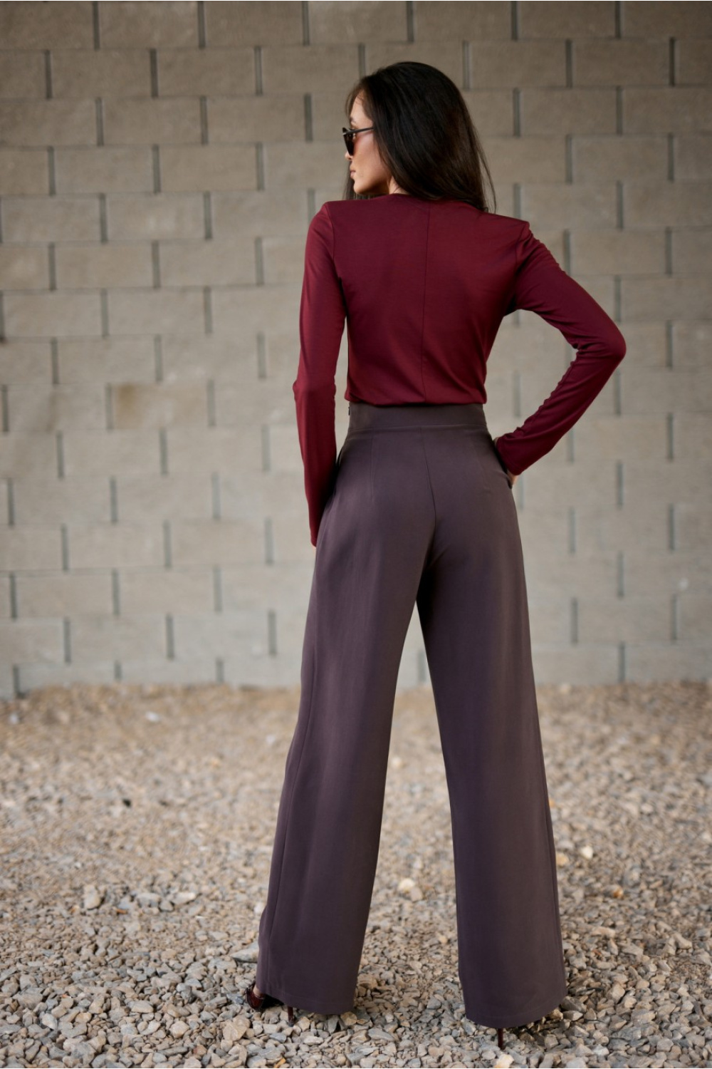 Pantalon femme brun – Image 2