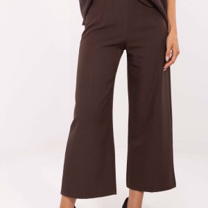 Pantalon femme brun