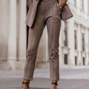 Pantalon femme brun