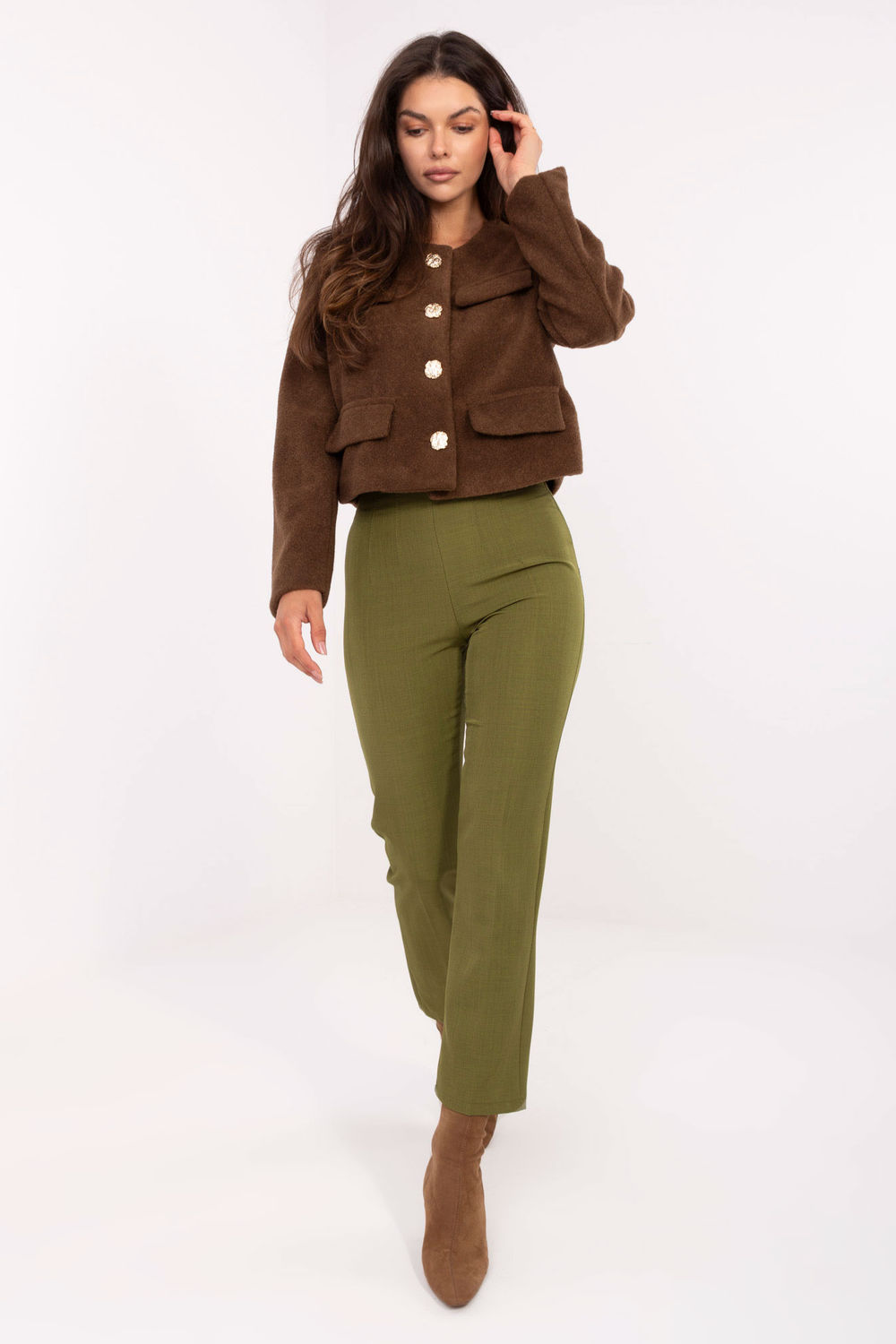 Pantalon femme vert