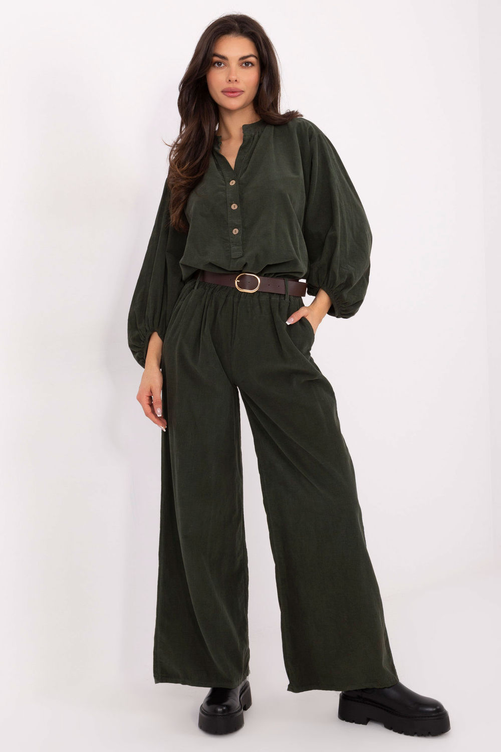 Pantalon femme vert
