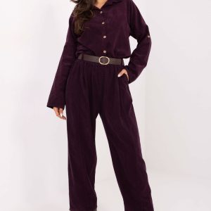 Pantalon femme violet