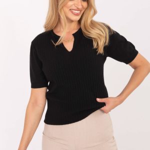 Pull à manches courtes noir