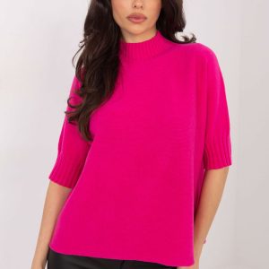 Pull à manches courtes rosé