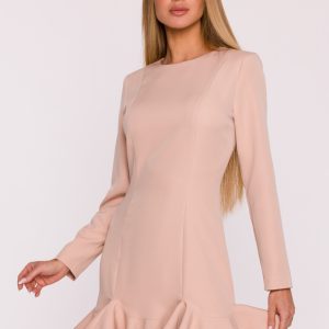 Robe de cocktail beige