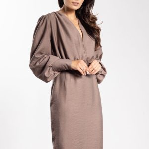 Robe de cocktail brune
