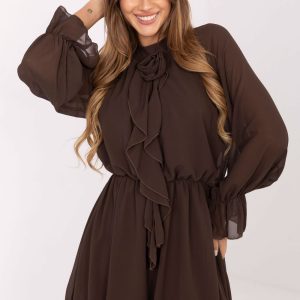 Robe de cocktail brune