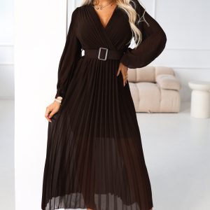 Robe de cocktail brune