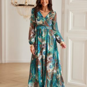 Robe de cocktail multicouleur