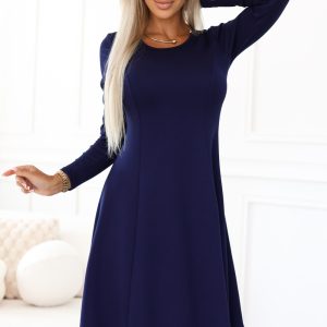 Robe de jour bleue marine