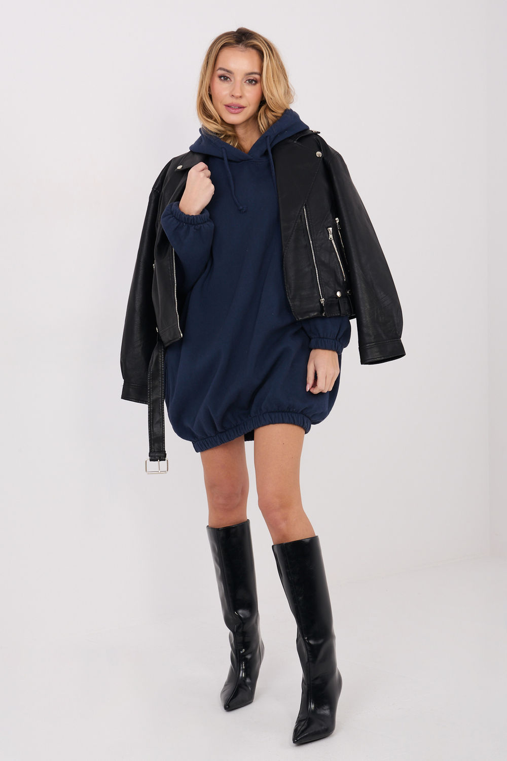 Robe de jour bleue marine