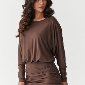 Robe de jour brune