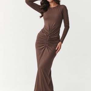 Robe de jour brune