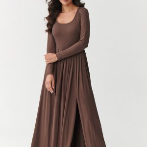 Robe de jour brune
