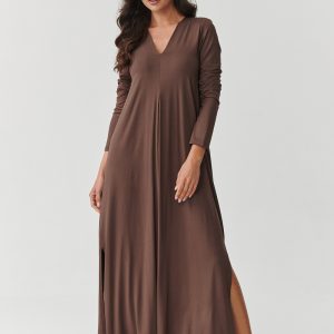 Robe de jour brune