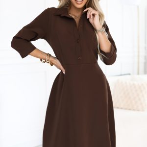 Robe de jour brune