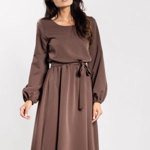 Robe de jour brune
