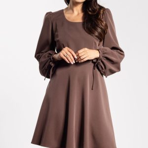 Robe de jour brune