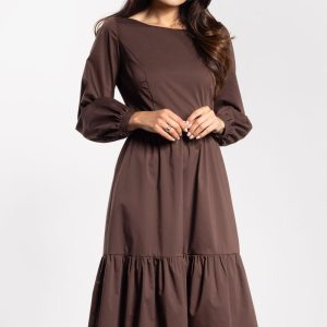 Robe de jour brune