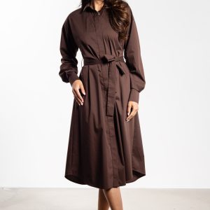 Robe de jour brune