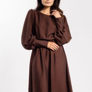 Robe de jour brune