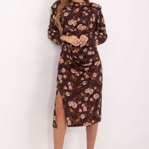 Robe de jour brune