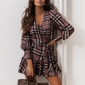 Robe de jour brune
