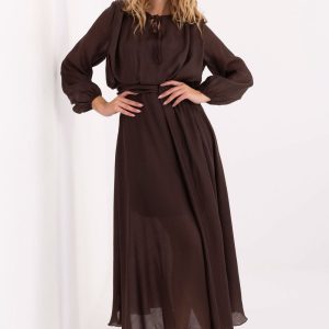 Robe de jour brune