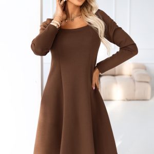 Robe de jour brune