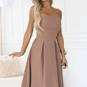 Robe de soirée beige