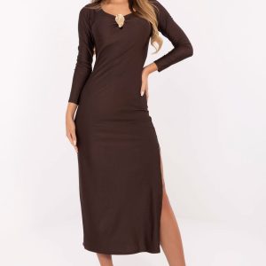 Robe de soirée brune