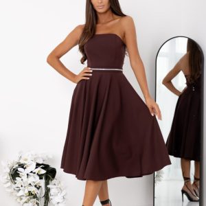 Robe de soirée brune