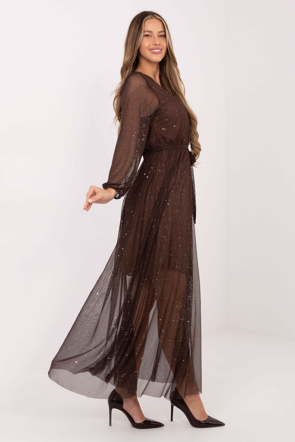 Robe longue brune – Image 2